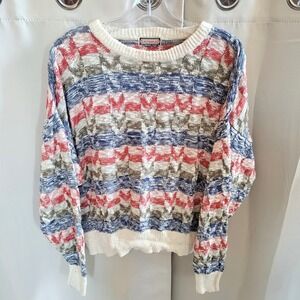 Vtg Lazarus Sweater 3D Knit Oversized Large Abstract Geometric Retro 90s 21585